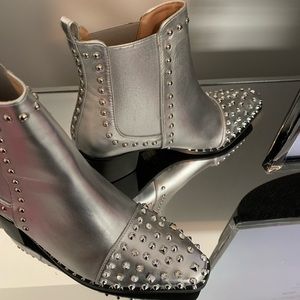 Silver studded boot